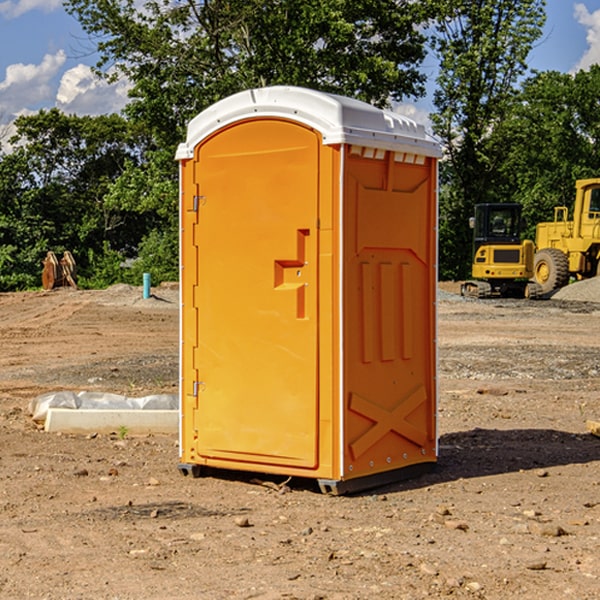 what is the maximum capacity for a single portable restroom in Amboy